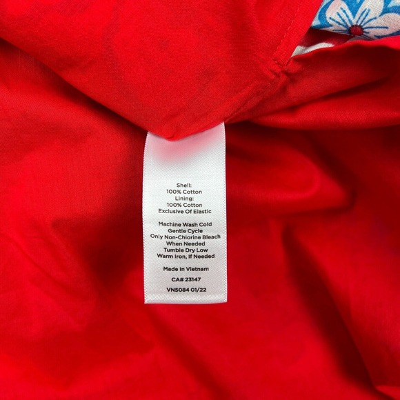 Talbots Red Sleeveless Sundress with Square Neck - Picture 12 of 13